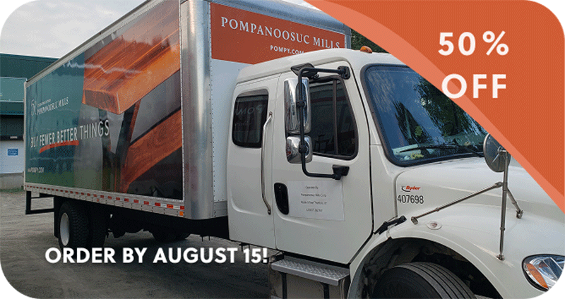 close up of pompy delivery truck
