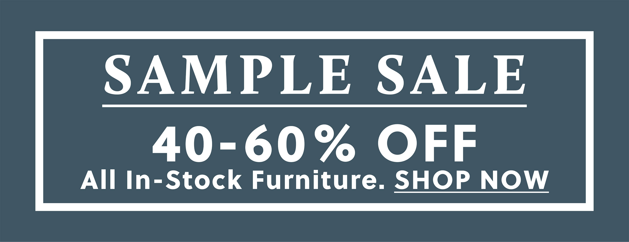sample sale 40-60% off