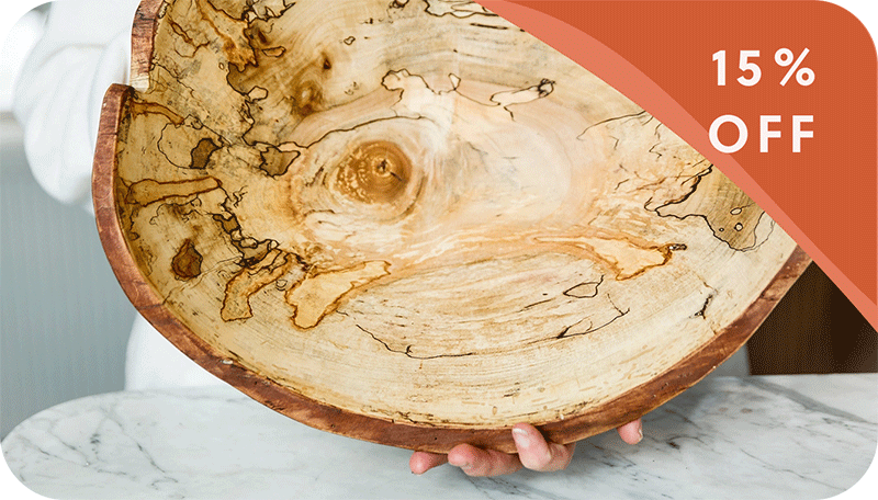 beautiful spalted wood salad bowl