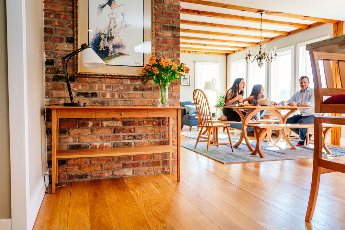 looking into dining room