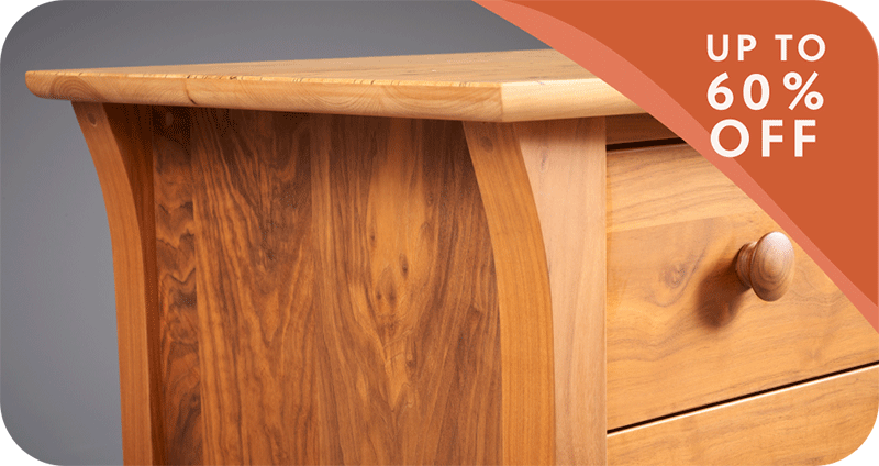 close up of writing desk cubbies